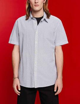 Camisa Esprit estampada blanco