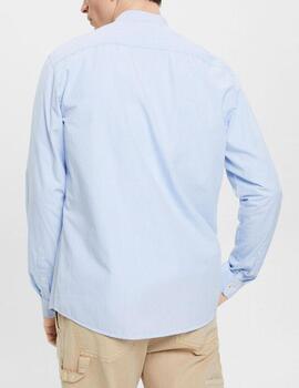 Camisa Esprit cuello mao azul
