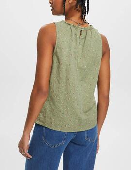 Blusa Esprit estampada khaki