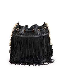 Bolso Naf Naf flecos negro