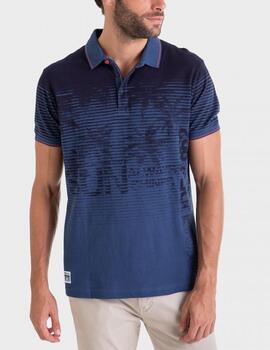 Polo Massana estampado azul