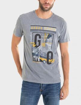 Camiseta Massana estampada gris