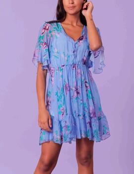 Vestido Mimi Mua estampado azul