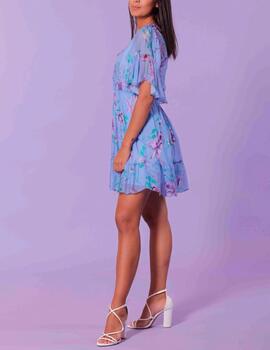 Vestido Mimi Mua estampado azul