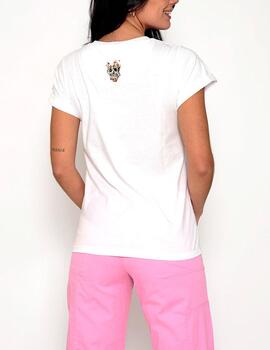 Camiseta Brave Soul calavera blanco