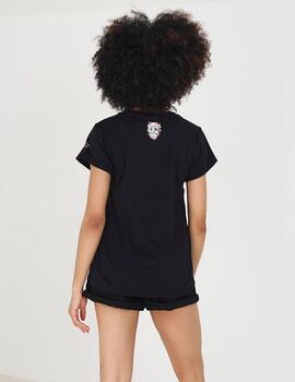 Camiseta Brave Soul calavera negro