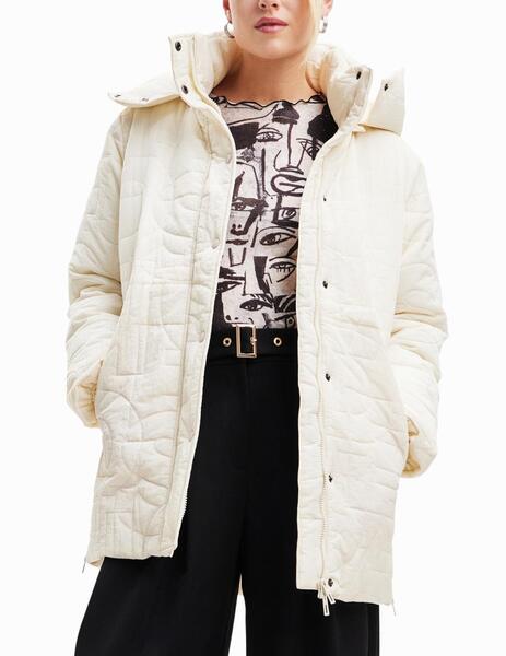 Abrigo Desigual acolchado blanco