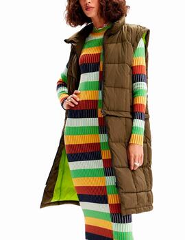 Abrigo Desigual desmontable Tetris khaki