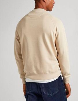 Sudadera Pepe Jeans logo beige