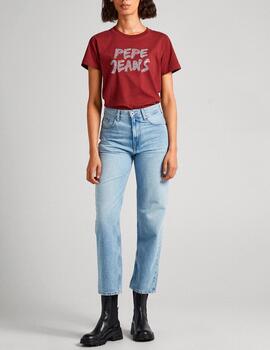 Camiseta Pepe Jeans logo granate