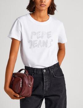 Camiseta Pepe Jeans logo blanco