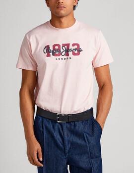 Camiseta Pepe Jeans logo rosa