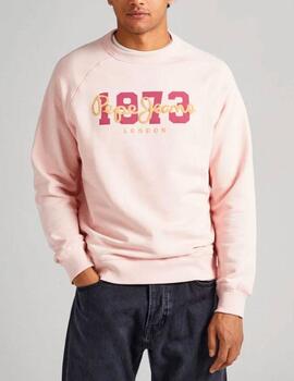 Sudadera Pepe Jeans logo rosa