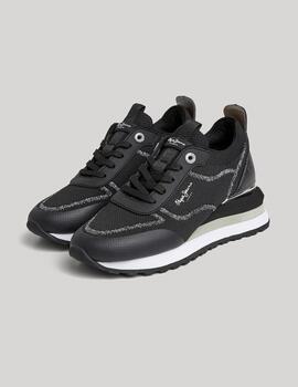 Zapatillas Pepe Jeans combinadas negro