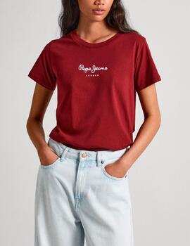 Camiseta Pepe Jeans logo granate