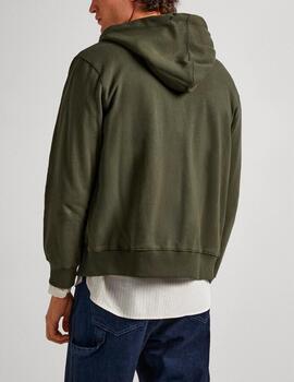 Sudadera Pepe Jeans cremallera verde