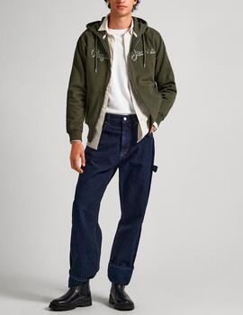 Sudadera Pepe Jeans cremallera verde