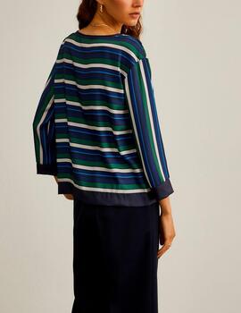 Blusa Lion of Porches rayas azul