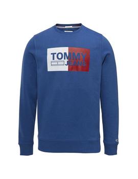 Sudadera Tommy Jeans logo azul