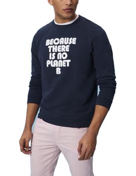 Sudadera Ecoalf eslogan marino