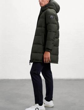 Abrigo Ecoalf acolchado reversible khaki