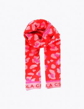 Bufanda Lola Casademunt animal print fucsia