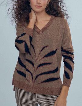 Jersey Lola Casademunt animal print marrón
