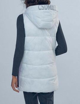 Chaleco Lola Casademunt acolchado logo blanco
