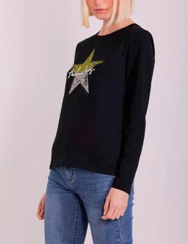 Camiseta Mimi Mua estrella negro