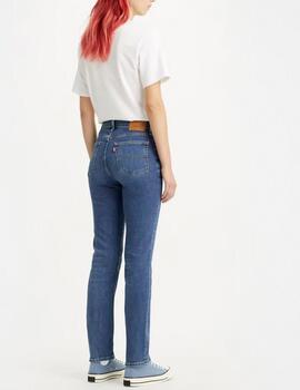 Pantalón vaquero Levis 724 tiro alto azul 0204
