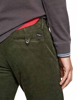 Pantalón pana Pepe Jeans James Cord verde