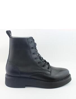 Bota Tommy Jeans cordones negro