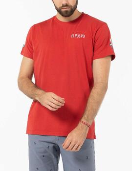 Camiseta El Pulpo logo trasero rojo