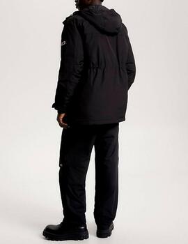 Parka Tommy Jeans acolchada negro