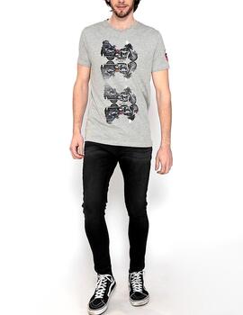 Camiseta Brave Soul motos gris