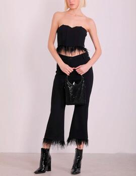 Pantalón Mimi-Mua plumas negro
