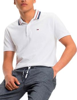 Polo Tommy Jeans manga corta blanco