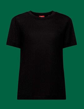 Camiseta Esprit lúrex negro