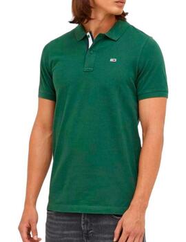 Polo Tommy Jeans logo verde