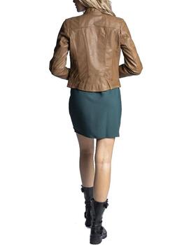 Cazadora Naf Naf piel cognac