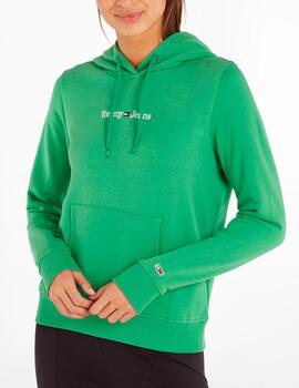 Sudadera Tommy Jeans logo verde