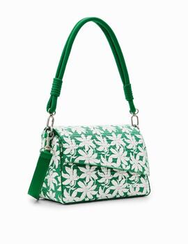 Bolso pequeño Desigual textura flores verde