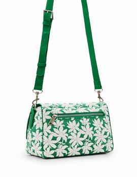 Bolso pequeño Desigual textura flores verde