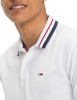 Polo Tommy Jeans manga corta blanco