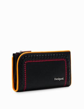 Cartera Desigual bordado negro