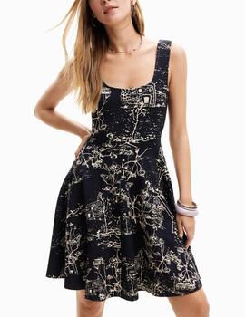 Vestido Desigual tirantes negro