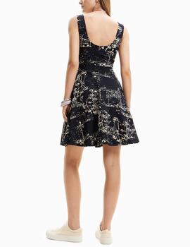 Vestido Desigual tirantes negro