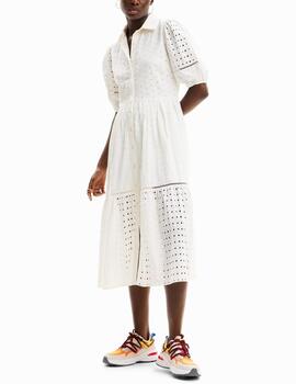 Vestido Desigual bordados blanco