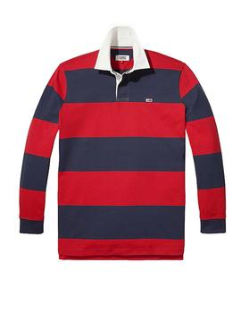 Polo Tommy Jeans Classics Rugby rojo