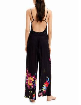 Pantalón Desigual palazzo estampado negro